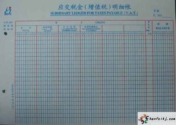 应交税金明细账