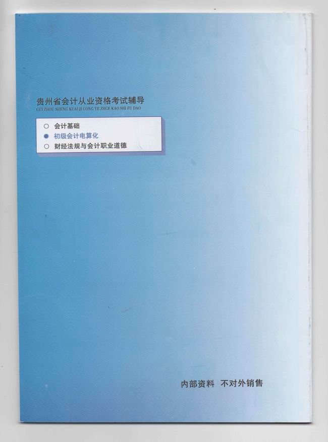 会计电算化背面